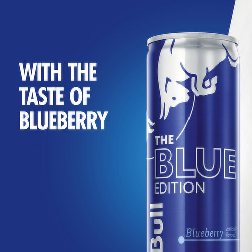 Red Bull Blue Edition Energy Drink, Blueberry, with 114mg Caffeine plus Taurine & B Vitamins, 12 Fl Oz