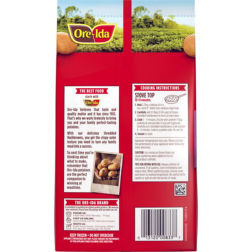 Ore-Ida Hash Browns, Shredded