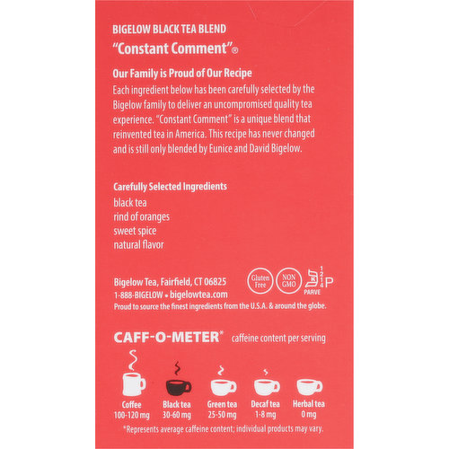 Bigelow Black Tea, Constant Comment, Tea Bags