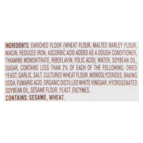 Nature's Own Nature's Own Perfectly Crafted Garlic Artisan Flats, Garlic Non-GMO Flatbread, 4 Count