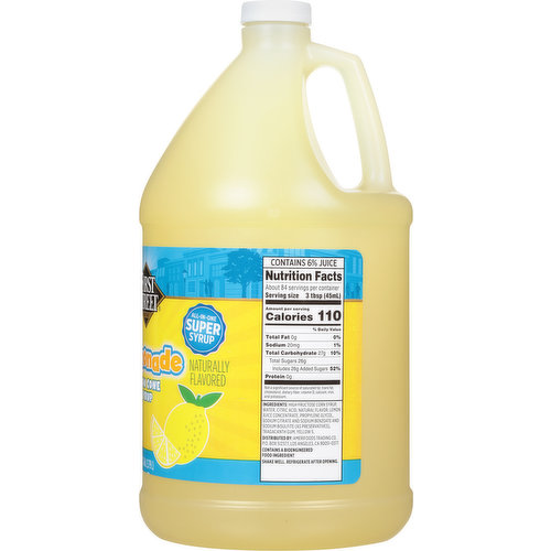 First Street Snow Cone Syrup, Lemonade