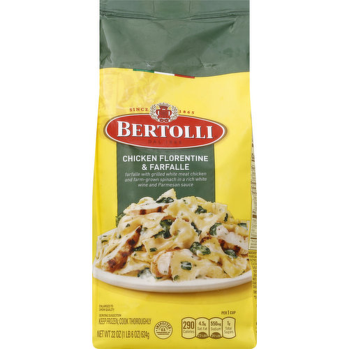 Bertolli Chicken Florentine & Farfalle in a Rich White Wine & Parmesan Sauce Frozen Meal