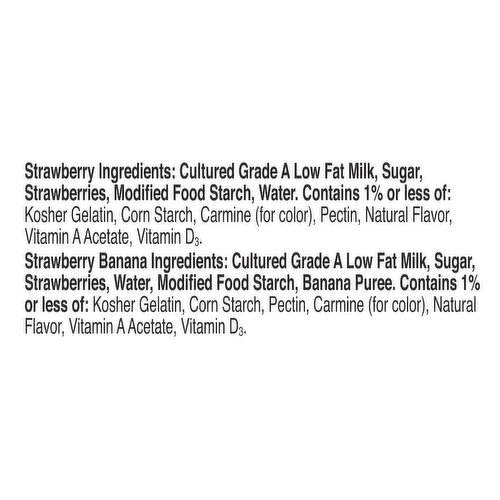 Yoplait Low Fat Strawberry/Strawberry Banana Yogurt