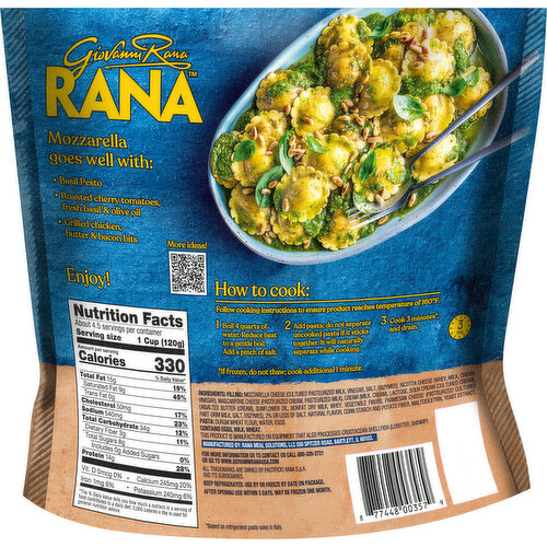 Rana Mozzarella Ravioli Family Size