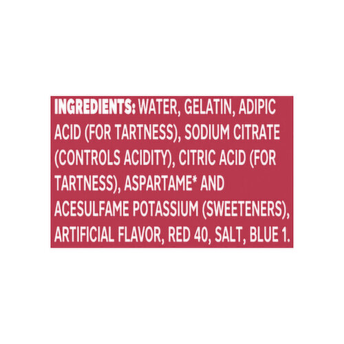 Jell-O Gelatin Snacks, Low Calorie, Zero Sugar, Cherry