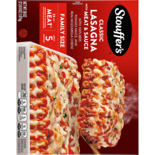 Stouffer's Lasagna, with Meat & Sauce, Classic, Family Size