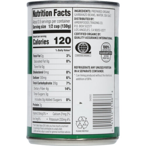 Sun Harvest Organic Garbanzo Beans