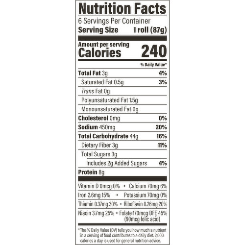 Francisco French White Sandwich Rolls, 6 count, 18.5 oz
