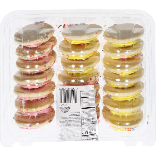 First Street Sugar Cookies, Pink & Yellow Frosted - Smart First Street Sugar Cookies, Pink & Yellow Frosted - Smart