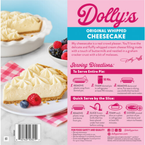 Dolly Parton's Whipped Original Cheesecake