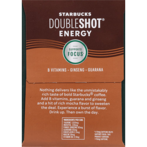 Starbucks Coffee Beverage, Energy, Mocha