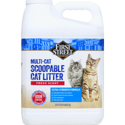 First Street Cat Litter, Scoopable, Multi-Cat, Fresh Scent