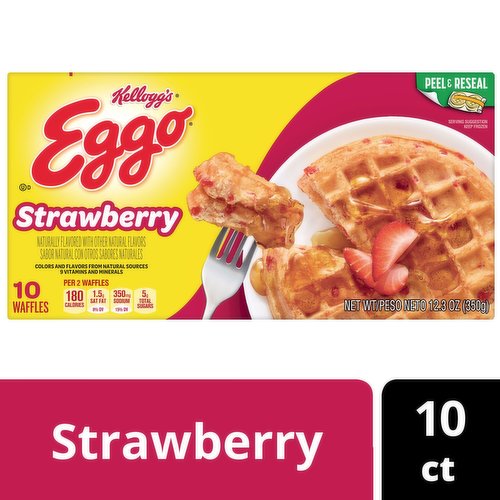 Eggo Frozen Waffles, Strawberry, Easy Breakfast