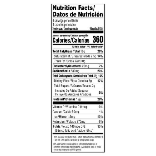 Delimex Mexican Street Style Beef Taquitos