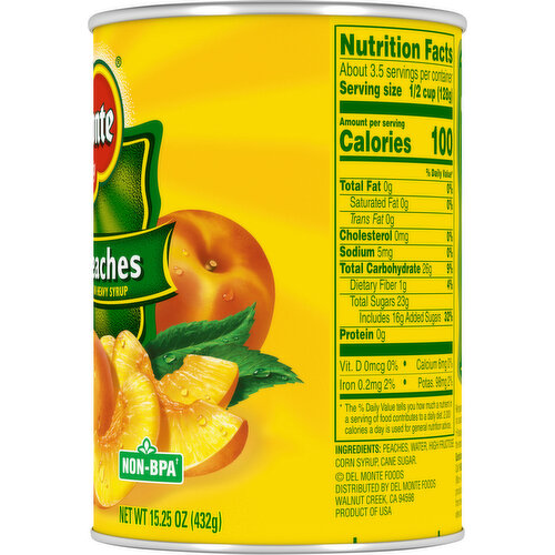 Del Monte Sliced Peaches
