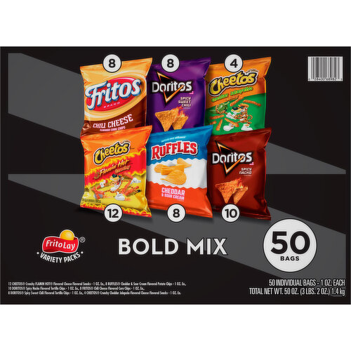 Frito Lay Bold Mix, Chili Cheese Spicy Sweet Chili Cheddar Jalapeno Flamin Hot Cheddar & Sour Cream Spicy Nacho, Variety Packs