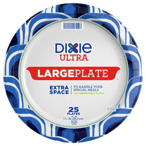 Dixie Ultra Plates, Extra Space, Large