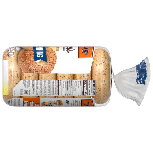 Thomas' Everything Pre-sliced Bagels, 6 count, 20 oz