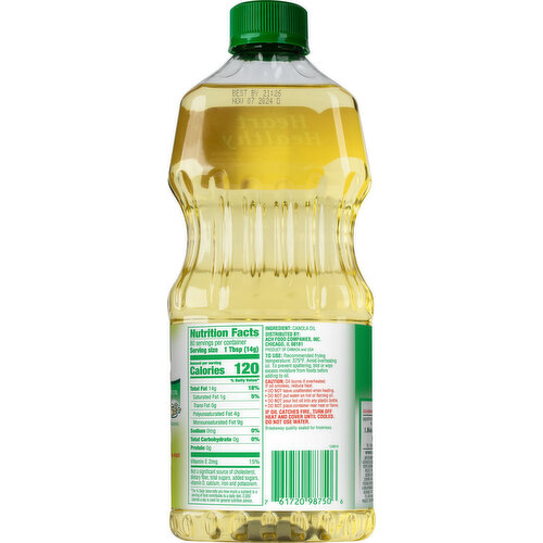 Mazola Canola Oil, Cholesterol Free