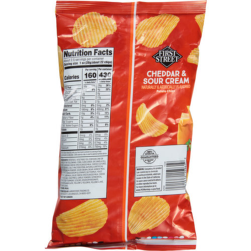 First Street Potato Chips, Cheddar & Sour Cream
