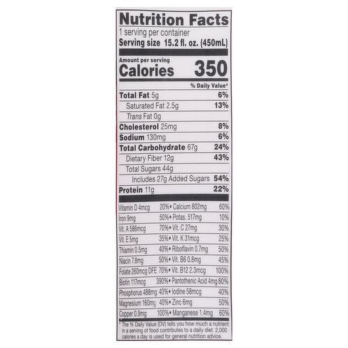 Bolthouse Farms Smoothie, Breakfast, Strawberry Parfait