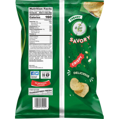 Lay's Sour Cream & Onion Flavored Potato Chips Party Size