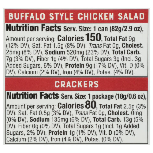 Bumble Bee Chicken Salad & Crackers, Buffalo Style