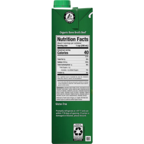 Pacific Foods Organic Beef Bone Broth