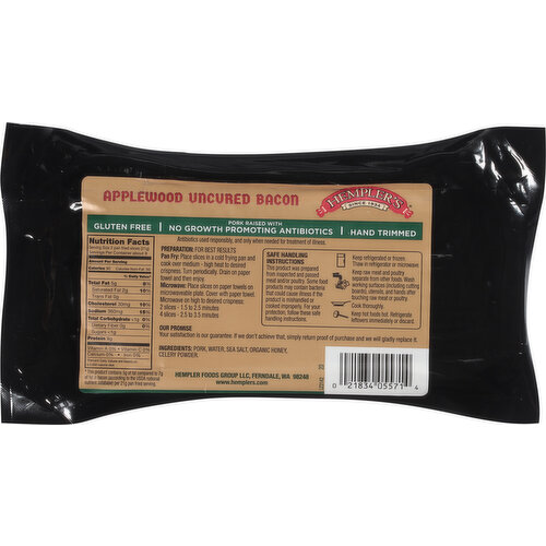 Hempler's Uncured Center Cut Applewood Bacon