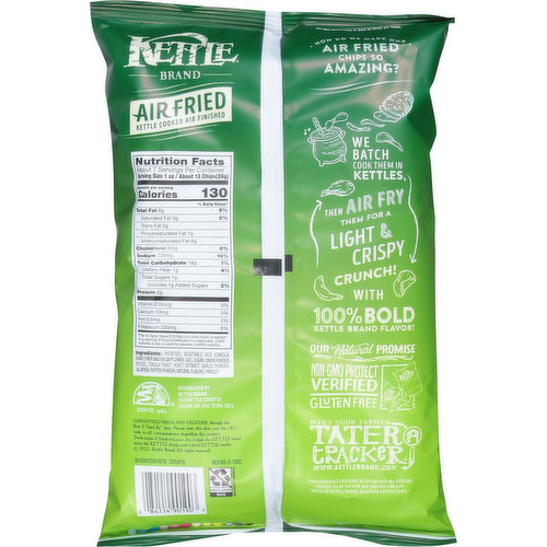 Kettle Brand Potato Chips, Jalapeno, Air Fried