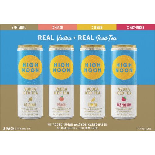 High Noon Vodka Hard Tea Variety Pack 8 Pack