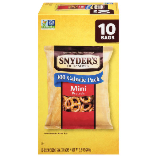 Snyder's of Hanover Pretzels, 100 Calorie Pack, Mini