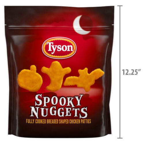 Tyson Fully Cooked Spooky Nuggets Breaded Shaped Chicken Patties, 27 oz Bag