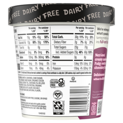 So Delicious Dairy Free Non-Dairy Cashewmilk Dark Chocolate Truffle Frozen Dessert