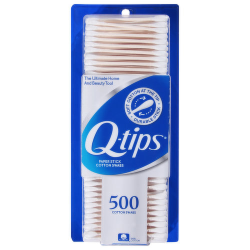 Q-tips Cotton Swabs, Paper Stick