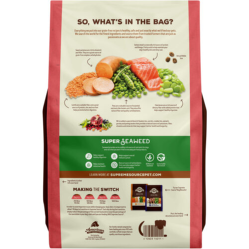 Supreme Source Dog Food, Super-Premium, Salmon Meal and Sweet Potato Recipe