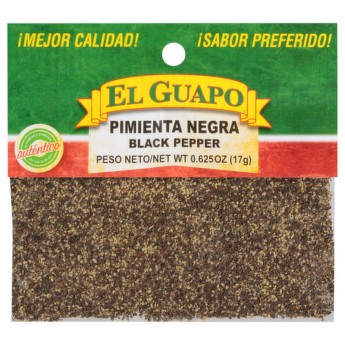 El Guapo Ground Black Pepper (Pimienta Negra Molida)