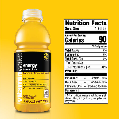 vitaminwater Energy, Tropical Citrus Bottles
