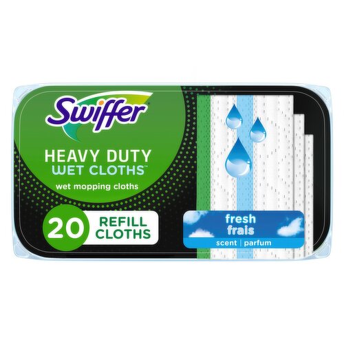 Swiffer Swiffer Sweeper Heavy Duty Wet Cloth Refills, Fresh Scent, 20 count