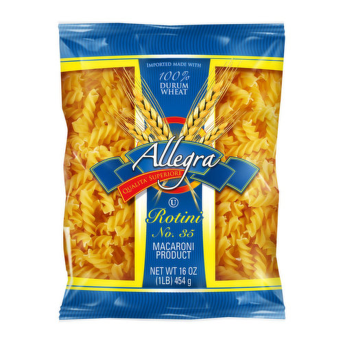 Allegra Rotini Pasta 16 oz