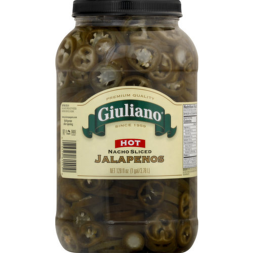 Giuliano Jalapenos, Hot, Nacho Sliced