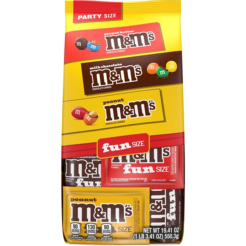 M&M'S Milk Chocolate Candy Fun Size Variety Bag 