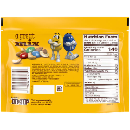 M&M'S Peanut Milk Chocolate Candy Bag