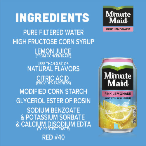 Minute Maid  Pink Lemonade Cans