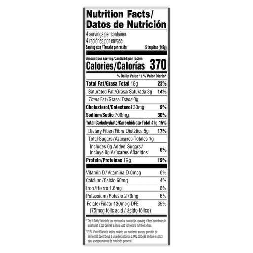 Delimex Mexican Street Style White Meat Chicken Taquitos