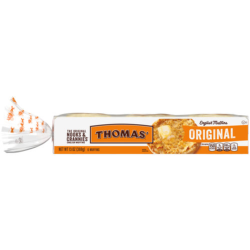 Thomas' Thomas' Original English Muffins, 6 count, 13 oz