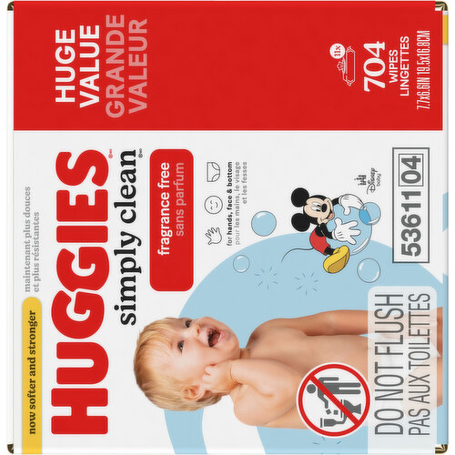 Huggies Wipes, Disney Baby, Fragrance Free, Huge Value