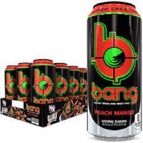 Bang Peach Mango, 16 oz cans