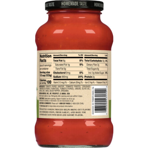 Ragu Kettle Cooked Tomato Basil Sauce