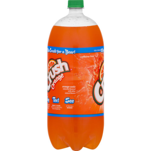 Crush Caffeine-Free Orange Soda, 67.68 fl oz